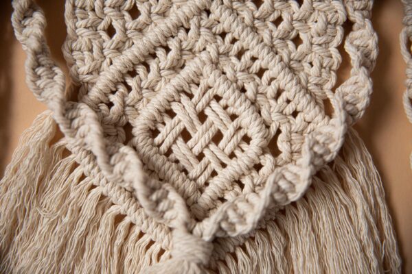 Detailaufnahme Makramee Wandschmuck